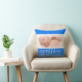 Blue Newborn Baby Foto Glitzer Kissen (Stuhl )