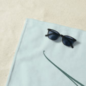 Blue Newlyweds Name Personalized Honeymoon Strandtuch (Beispiel)