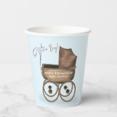 Blue Niedlich Baby Boy Dusche Custom Pappbecher (Vorderseite)