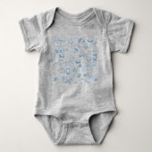 Blue Niedlich Baby Pattern T - Shirt (Vorderseite)