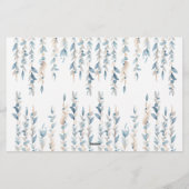 Blue niedlich Boho Baby Dusche - Fragen Briefpapier (Rückseite)