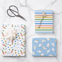 Blue Niedlich Bunnies Stripes Boy Babydusche