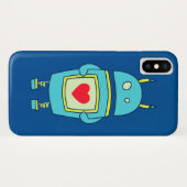 Blue Niedlich Cartoon Robot with Heart Case-Mate iPhone Hülle (Rückseite (Horizontal))