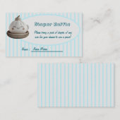 Blue Niedlich Dumpling Diaper Raffle Umschließkart Begleitkarte (Vorne/Hinten)