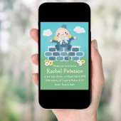 Blue Niedlich Humpty Dumpty Baby Shower Einladung