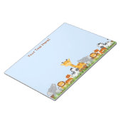 Blue Niedlich Jungle Baby Animals Notepad Notizblock (angewinkelt)