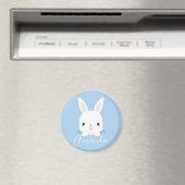 Blue Niedlich Little Bunny Rabbit mit Individuelle Magnet (In Situ (Geschirrspüler))