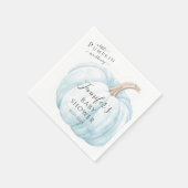 Blue Niedlich Little Pumpkin Autumn Baby Boy Dusch Serviette (Ecke)