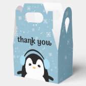 Blue Niedlich Pinguin Winter Baby Dusche Vielen Da Geschenkschachtel (Geöffnet)
