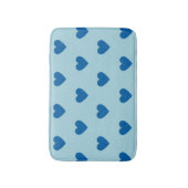 Blue Niedlich Simple Heart Pattern Badematte (Vorderseite Vertikal)