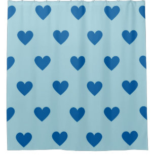 Blue Niedlich Simple Heart Pattern Duschvorhang