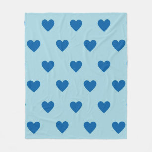 Blue Niedlich Simple Heart Pattern Fleecedecke