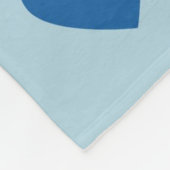 Blue Niedlich Simple Heart Pattern Fleecedecke (Ecke)