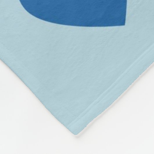 Blue Niedlich Simple Heart Pattern Fleecedecke (Ecke)