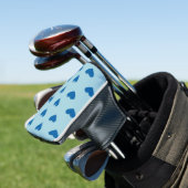 Blue Niedlich Simple Heart Pattern Golf Headcover (In Situ)