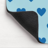 Blue Niedlich Simple Heart Pattern Mousepad (Ecke)
