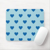 Blue Niedlich Simple Heart Pattern Mousepad (Mit Mouse)