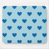 Blue Niedlich Simple Heart Pattern Mousepad (Vorne)