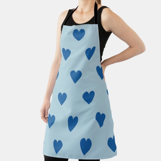 Blue Niedlich Simple Heart Pattern Schürze (InSitu)