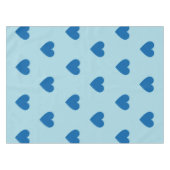 Blue Niedlich Simple Heart Pattern Tischdecke (Vorderseite (Horizontal))