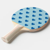 Blue Niedlich Simple Heart Pattern Tischtennis Schläger (Vorderseite)