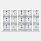 Blue Niedlich Snowman Holiday Baking Labels Etiketten (Blatt)