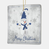 Blue Niedlich Snowman Holiday Ornament (Links)