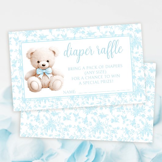 Blue niedlich Teddy Bär Baby Boy Dusche Windel Tom Begleitkarte