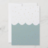 Blue Niedlich Whale Baby Dusche Einladung (Rückseite)