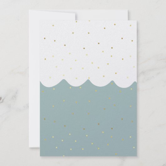 Blue Niedlich Whale Baby Dusche Einladung (Rückseite)