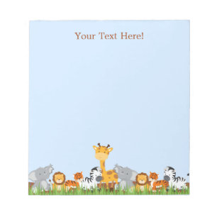 Blue Niedliche Jungle Baby Animes Notepad Notizblock