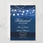 Blue Night and Silight Lights Probe Dinner Einladung (Vorderseite)