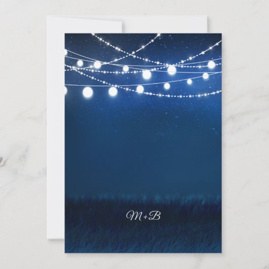 Blue Night and Silight Lights Probe Dinner Einladung (Rückseite)