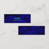 Blue Night Blume Visitenkarten Mini Visitenkarte (Vorne/Hinten)