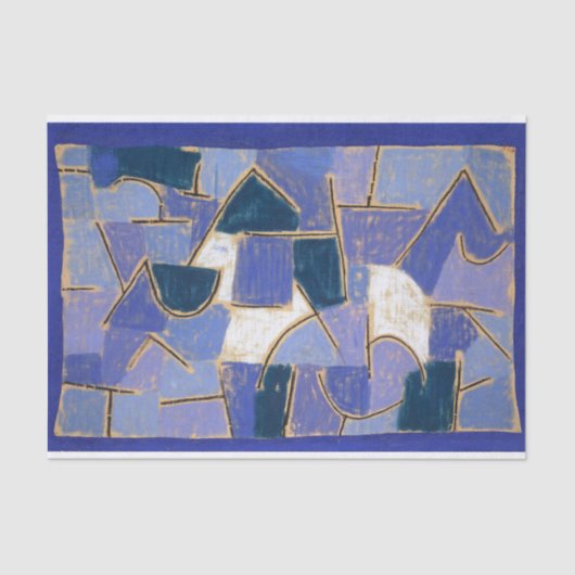 Blue Night by Paul Klee, Abstrakt Seidenpapier (Vorderseite)
