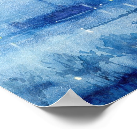 Blue Night, London | Joseph Pennell Poster (Ecke)