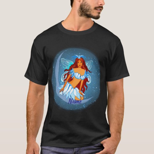 Blue Night Moon Fairy T-Shirt (Vorderseite)