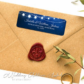 Blue Night & Silver String Lights Hochzeitadresse