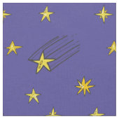 Blue Night Sky mit Shooting Star Fabric von Yard Stoff (Nahaufnahme)