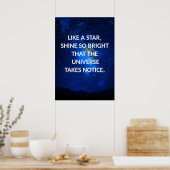 Blue Night Sky Motivierend Poster (Küche)