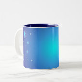 Blue Night Sky Zweifarbige Tasse (Vorderseite Links)