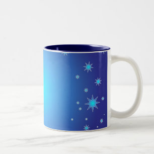 Blue Night Sky Zweifarbige Tasse