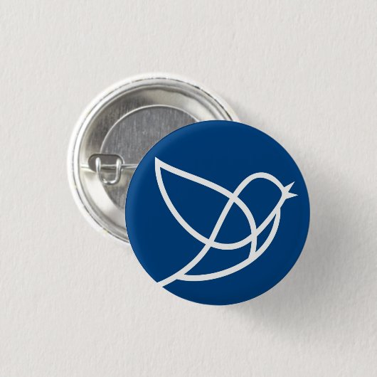 Blue Nightingale Button (Vorne & Hinten)