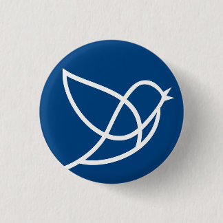 Blue Nightingale Button