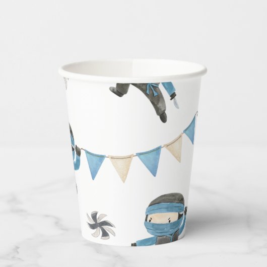 Blue Ninja Party Paper Cups Pappbecher (Links)