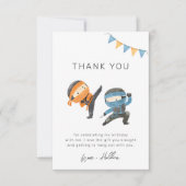 Blue Ninja Party Vielen Dank, dass Sie die Karte (Vorderseite)