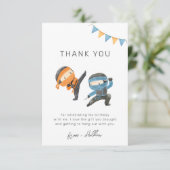 Blue Ninja Party Vielen Dank, dass Sie die Karte (Stehend Vorderseite)