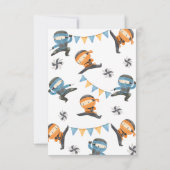 Blue Ninja Party Vielen Dank, dass Sie die Karte (Rückseite)