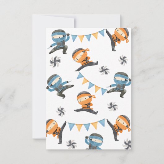 Blue Ninja Party Vielen Dank, dass Sie die Karte (Rückseite)