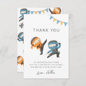 Blue Ninja Party Vielen Dank, dass Sie die Karte (Vorne/Hinten)